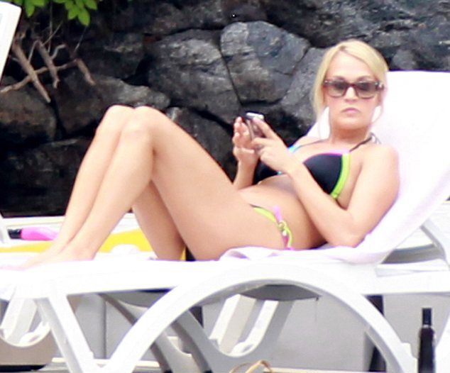 Carrie Underwood - Hot Bikini Candids at a lake in Canada
